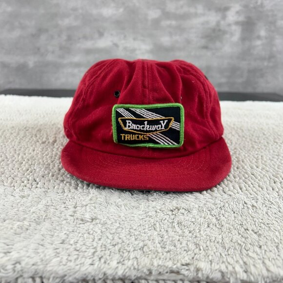 VINTAGE BROCKWAY TRUCKS SNAPBACK TRUCKER HAT OSFA PATCH CAP - Picture 1 of 10